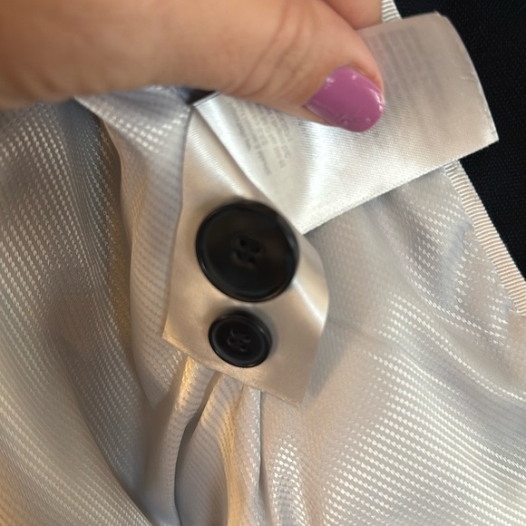 💼 H&M suit jacket blazer black single button tailored fit fully lined size 12 - Picture 5 of 10